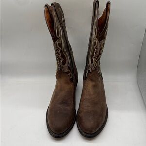 NWB Men's GUIDE GEAR Brown Leather Western Cowboy Boots Size 10.5 Brush Off